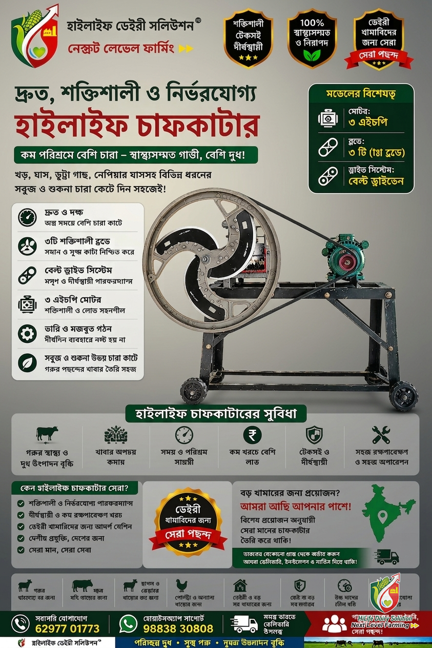 HILIFE CHAFF CUTTER 3BLEED WITHOUT MOTOR 4